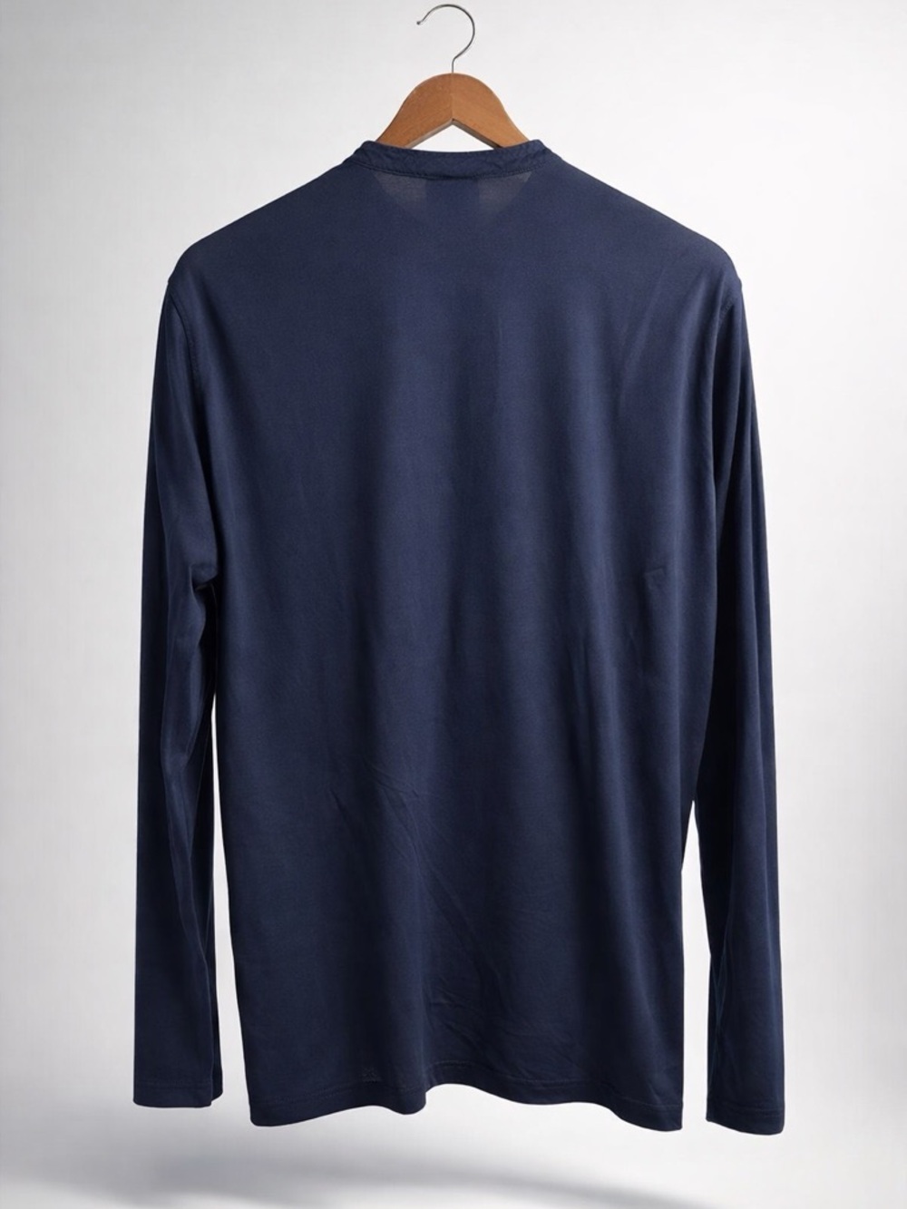 Lacoste Men’s Long-Sleeve Henley Shirt - Dark Navy - Picture 2 of 6